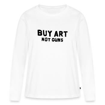 Statement war weapons art - Women's Premium Organic Long Sleeve Shirt - white - Front - Julia (174cm)