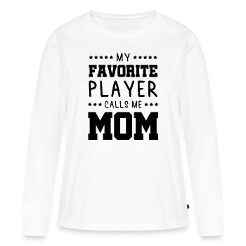 Feldhockey mama - Frauen Premium Bio Langarmshirt - Weiß - Vorne - Julia (174cm)