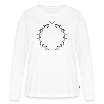 Ehe , Hochzeitsfeier - Frauen Premium Bio Langarmshirt - Weiß - Vorne - Julia (174cm)