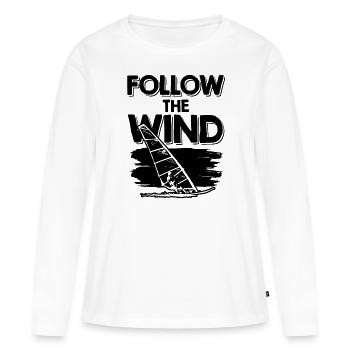 Windsurffer - T-shirt manches longues Premium bio Femme - blanc - Devant - Julia (174cm)