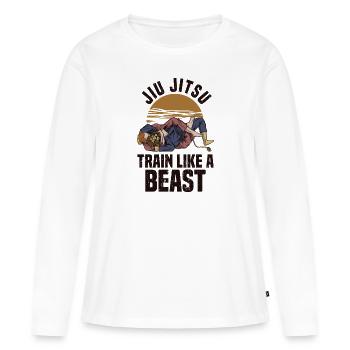 Ju Jutsu Brasilianisches Kampfkunsttraining - Frauen Premium Bio Langarmshirt - Weiß - Vorne - Julia (174cm)