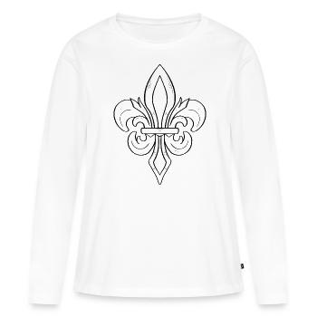 Symbole esthétique baroque Dark Academia - T-shirt manches longues Premium bio Femme - blanc - Devant - Julia (174cm)