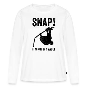Saut à la perche amusant Saut à la perche - T-shirt manches longues Premium bio Femme - blanc - Devant - Julia (174cm)