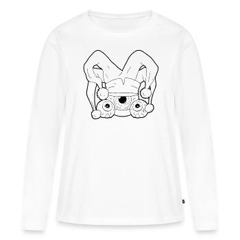 Clowncore Aesthetic Jester Clown Weirdcore - Women's Premium Organic Long Sleeve Shirt - white - Front - Julia (174cm)