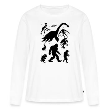 Cryptidcore Aesthetic Cryptozoology - Women's Premium Organic Long Sleeve Shirt - white - Front - Julia (174cm)