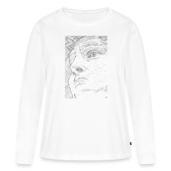 Art Academia Esthétique David Face Michelangelo - T-shirt manches longues Premium bio Femme - blanc - Devant - Julia (174cm)