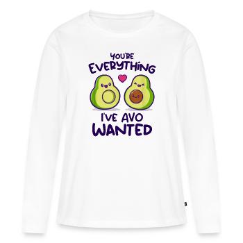 You're Everything I've AVO Wanted - T-shirt manches longues Premium bio Femme - blanc - Devant - Julia (174cm)