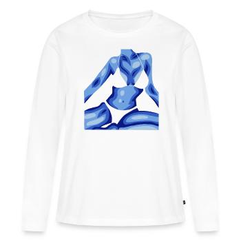 Femme en bikini - T-shirt manches longues Premium bio Femme - blanc - Devant - Julia (174cm)