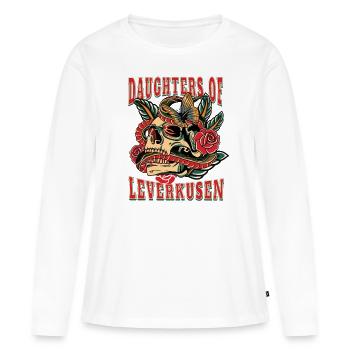 Leverkusen Power-Frau filles de Leverkusen - T-shirt manches longues Premium bio Femme - blanc - Devant - Julia (174cm)