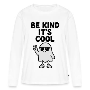Fantôme Cool de la Paix - T-shirt manches longues Premium bio Femme - blanc - Devant - Julia (174cm)