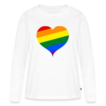 SCHWUL LESBISCH. HOMOSEXUALITÄT HOMO EHE GESCHENK - Frauen Premium Bio Langarmshirt - Weiß - Vorne - Julia (174cm)