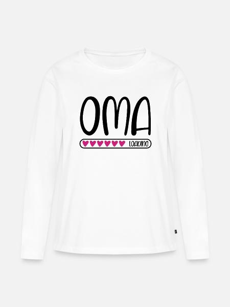 Oma loading - Frauen Premium Bio Langarmshirt - Weiß