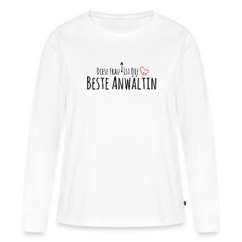 Beste Anwältin - Frauen Premium Bio Langarmshirt - Weiß - Vorne - Julia (174cm)