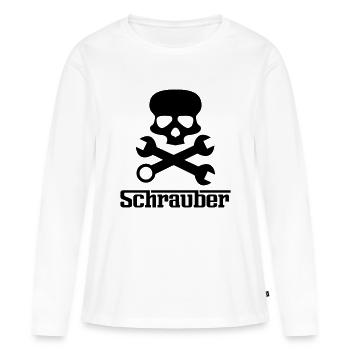 schrauber - Frauen Premium Bio Langarmshirt - Weiß - Vorne - Julia (174cm)