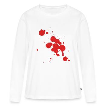 Bloody Bloody Shirt - Women's Premium Organic Long Sleeve Shirt - white - Front - Julia (174cm)