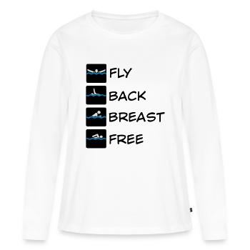 medleycorrected - Women's Premium Organic Long Sleeve Shirt - white - Front - Julia (174cm)