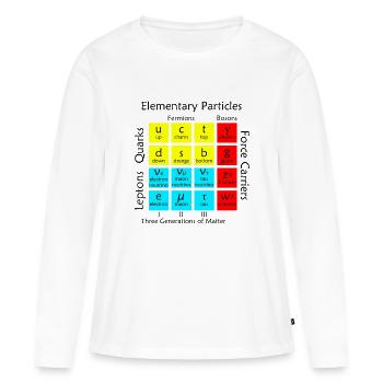 Elementary Particles - Women's Premium Organic Long Sleeve Shirt - white - Front - Julia (174cm)