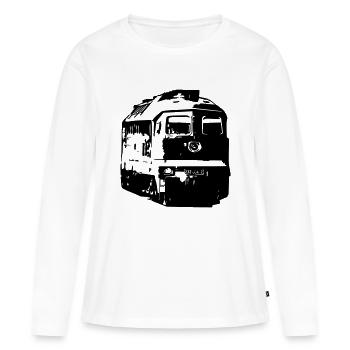 Diesel - T-shirt manches longues Premium bio Femme - blanc - Devant - Julia (174cm)