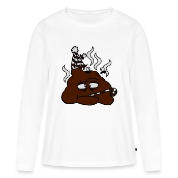 partie fête d'anniversaire triste seul chapeau de - T-shirt manches longues Premium bio Femme - blanc - Devant - Julia (174cm)