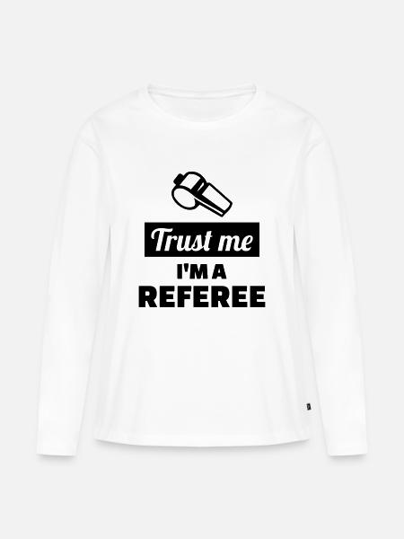 Schiedsrichter - Frauen Premium Bio Langarmshirt - Weiß