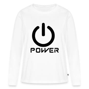 Power - Women's Premium Organic Long Sleeve Shirt - white - Front - Julia (174cm)