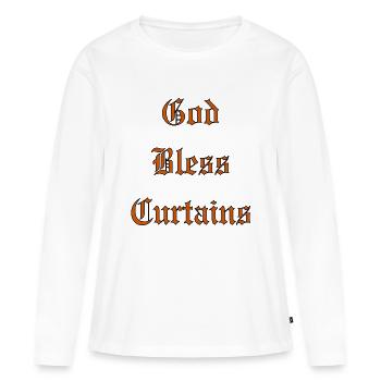 GodBlessRideaux - T-shirt manches longues Premium bio Femme - blanc - Devant - Julia (174cm)