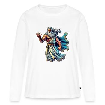 Bande dessinée Zeus 1 - T-shirt manches longues Premium bio Femme - blanc - Devant - Julia (174cm)