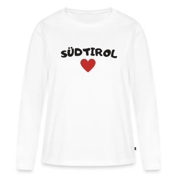 Tyrol du Sud - T-shirt manches longues Premium bio Femme - blanc - Devant - Julia (174cm)