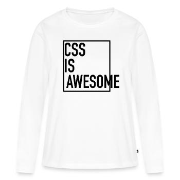 CSS is Awesome! (Even When It Overflows) - Frauen Premium Bio Langarmshirt - Weiß - Vorne - Julia (174cm)