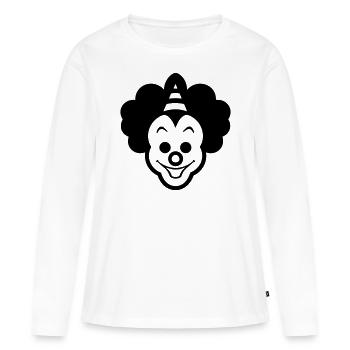 Clown - Frauen Premium Bio Langarmshirt - Weiß - Vorne - Julia (174cm)