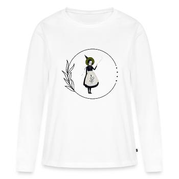 Ivy - Women's Premium Organic Long Sleeve Shirt - white - Front - Julia (174cm)