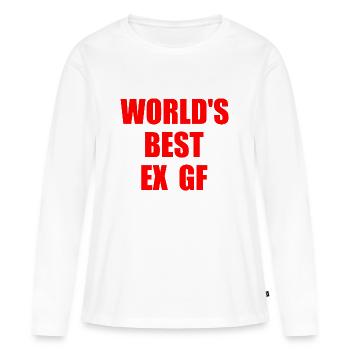 worlds best ex gf - Frauen Premium Bio Langarmshirt - Weiß - Vorne - Julia (174cm)
