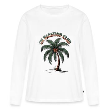 Vacation Club Festival d’été Vacances à la plage - T-shirt manches longues Premium bio Femme - blanc - Devant - Julia (174cm)