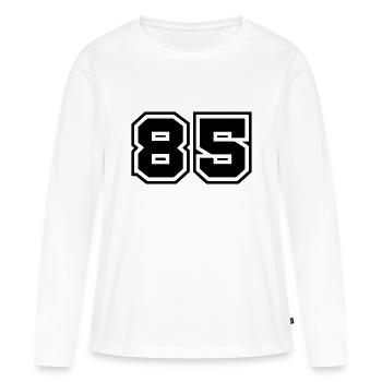 85 nombre symbole - T-shirt manches longues Premium bio Femme - blanc - Devant - Julia (174cm)