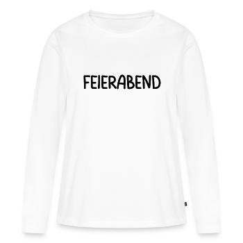 Feierabend Party Feiern Arbeitstier - Frauen Premium Bio Langarmshirt - Weiß - Vorne - Julia (174cm)