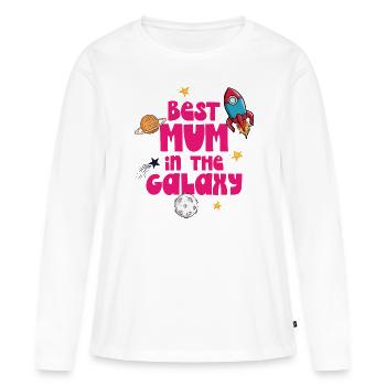 Best Mum in the Galaxy - Women's Premium Organic Long Sleeve Shirt - white - Front - Julia (174cm)