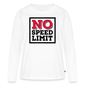speed - T-shirt manches longues Premium bio Femme - blanc - Devant - Julia (174cm)