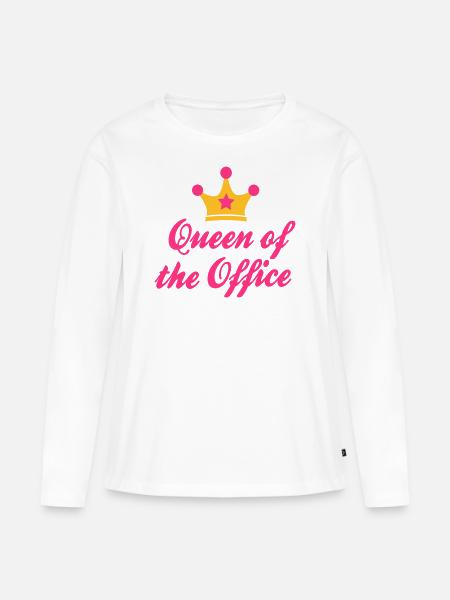 Sekretärin - Frauen Premium Bio Langarmshirt - Weiß