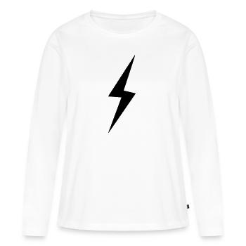 Blitz - Frauen Premium Bio Langarmshirt - Weiß - Vorne - Julia (174cm)