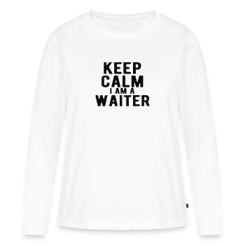 Waiter: Keep calm I am a Waiter - Women's Premium Organic Long Sleeve Shirt - white - Front - Julia (174cm)