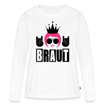 Die Braut - Frauen Premium Bio Langarmshirt - Weiß - Vorne - Julia (174cm)
