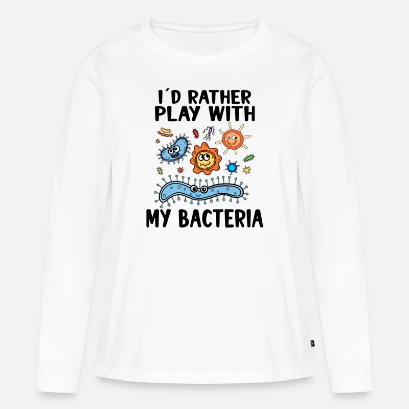 Microbiologist Microbiology Lab Staph Gift Idea - Frauen Premium Bio Langarmshirt - Weiß