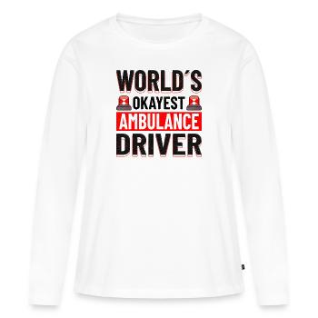 PARAMEDIC FIRST RESPONDER AMBULANCE DRIVER GIFT - Women's Premium Organic Long Sleeve Shirt - white - Front - Julia (174cm)