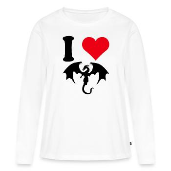 Dragon Dragon Fire Dragon Cave Fire Dragon Dragon - Women's Premium Organic Long Sleeve Shirt - white - Front - Julia (174cm)