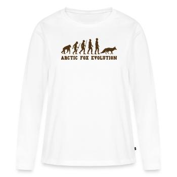 Renards arctiques Renards blancs Renards blancs Renard arctique Renard arctique - T-shirt manches longues Premium bio Femme - blanc - Devant - Julia (174cm)