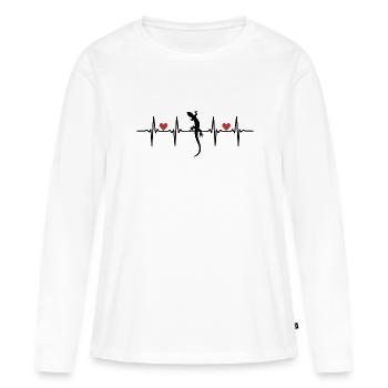 Echsen Wechselwarm Schuppen Echsen Krokodil Echse - Frauen Premium Bio Langarmshirt - Weiß - Vorne - Julia (174cm)