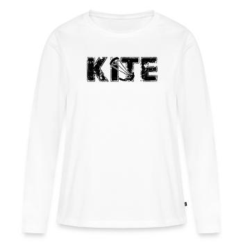 Kite - Women's Premium Organic Long Sleeve Shirt - white - Front - Julia (174cm)