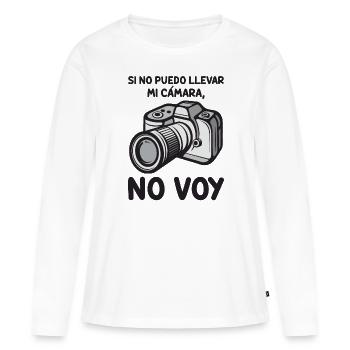 Si Je Ne Peux Pas Apporter Ma Caméra - T-shirt manches longues Premium bio Femme - blanc - Devant - Julia (174cm)