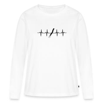 Insect Crawl Chitinous Tanks Fly Wing Ant - T-shirt manches longues Premium bio Femme - blanc - Devant - Julia (174cm)
