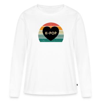 Musik Japan K-Popper K-Popperin Musiker K-Pop - Frauen Premium Bio Langarmshirt - Weiß - Vorne - Julia (174cm)